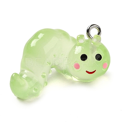 Luminous Transparent Resin Pendants RESI-E056-03P-02-1