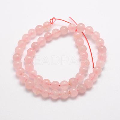 Natural Rose Quartz Beads Strands G-E380-06-8mm-1