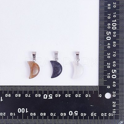 15Pcs 15 Styles Natural & Synthetic Mixed Gemstone Pendants G-SZ0002-19-1