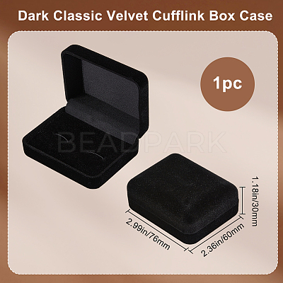 Flocking Cufflinks Boxes CON-WH20001-07-1