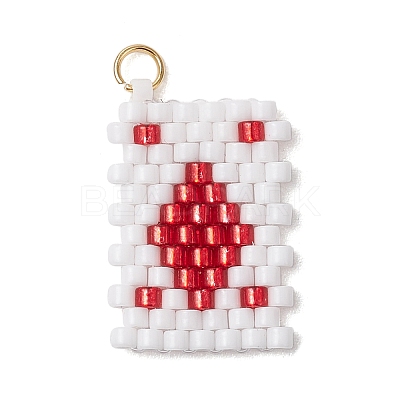 4Pcs Cylinder Seed Flat Round Pendants PALLOY-MZ00594-1