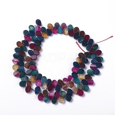 Dyed Natural Agate Beads Strands G-F595-A13-1