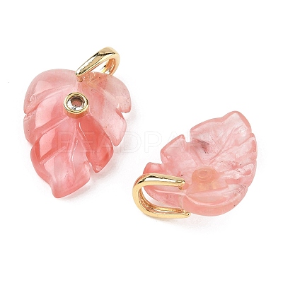 Cherry Quartz Glass Pendants GG-CBA105B-01H-G-1
