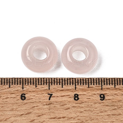Natural Rose Quartz European Large Hole Beads G-Q442-19-1