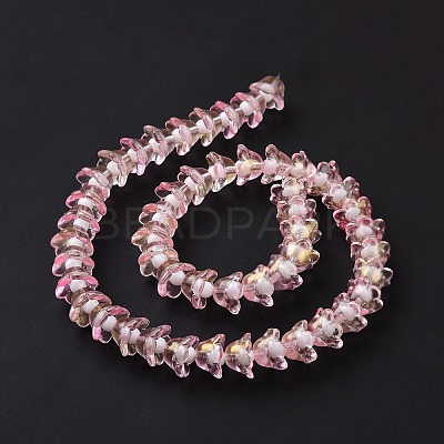 Transparent Glass Beads Strands LAMP-H061-01D-04-1