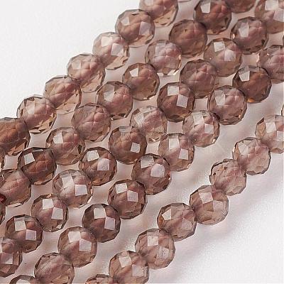 Natural Smoky Quartz Bead Strand G-G680-22-1