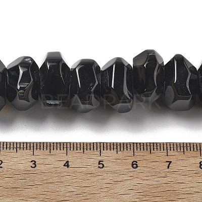 Natural Black Agate Beads Strands G-K392-A18-1