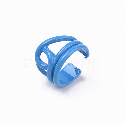 Spray Painted Alloy Cuff Rings RJEW-T011-22A-RS-1