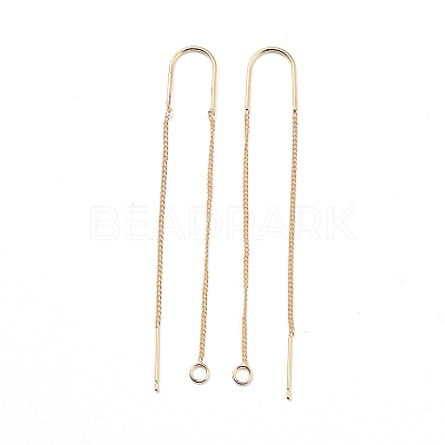 Brass Stud Earring Findings X-KK-Q735-364G-1