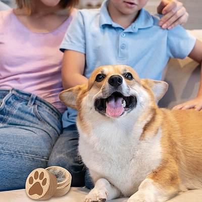 1Pc Beech Wood Engraved Pet Hair Keepsake Boxes CON-CN0001-18A-1