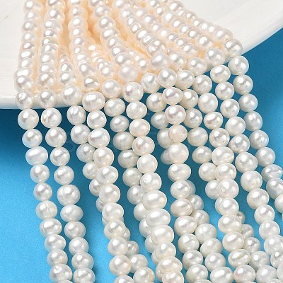 Natural Cultured Freshwater Pearl Beads Strands PA-CBAC463-08-1