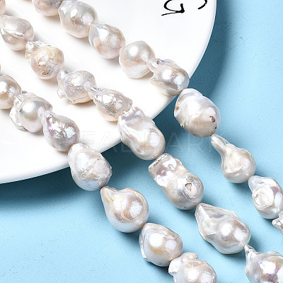 Natural Baroque Pearl Keshi Pearl Beads Strands A22R9011-01-1