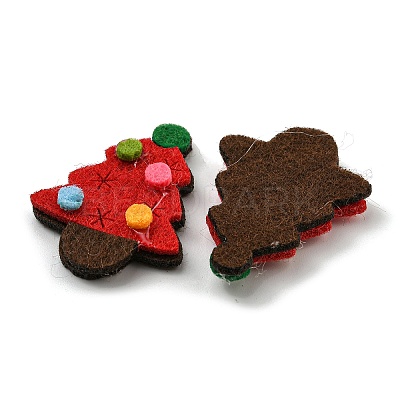 Christmas Trees Non-woven Fabrics Cabochons FIND-K015-01A-1