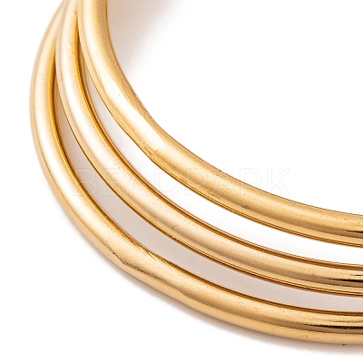 7Pcs PVD Vacuum Plating 304 Stainless Steel Bangles Set for Women BJEW-A011-09C-G-1
