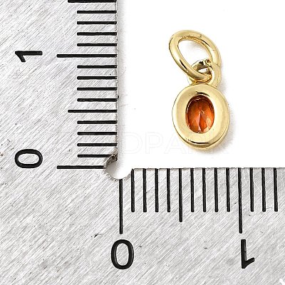 Brass Cubic Zirconia Charms KK-G554-02A-04-1