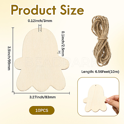 Unfinished Blank MDF Pendants Set for Painting Arts WOOD-WH20008-13A-1