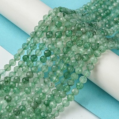 Natural Green Strawberry Quartz Beads Strands G-Z034-A02-03-1