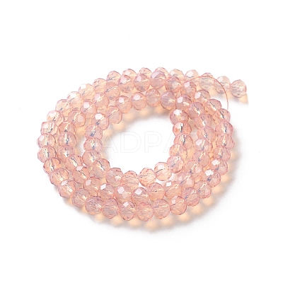 Baking Paint Transparent Glass Beads Strands DGLA-A034-J6MM-D04-1