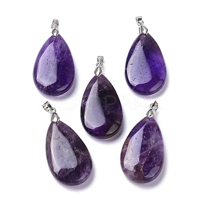 Natural Amethyst Pendants X-G-D084-01P-B03-1
