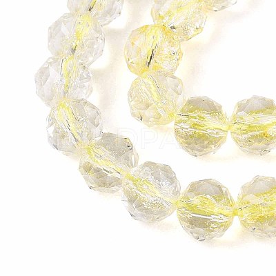 Crackle Transparent Glass Beads Strands GLAA-N063-8mm-08-1
