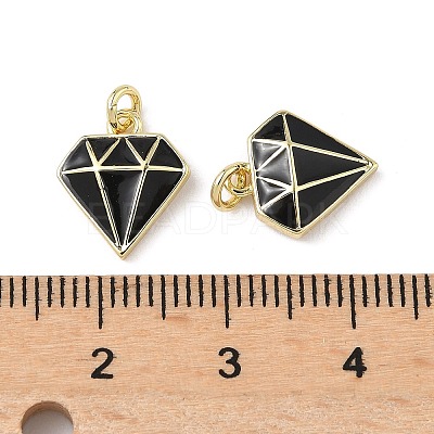 Brass Enamel Charms KK-Q039-05B-G-1