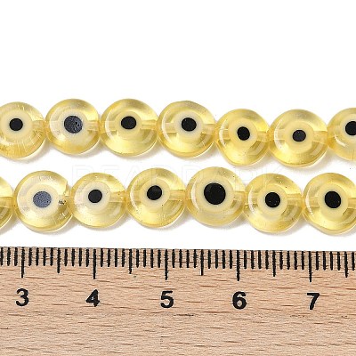 Handmade Evil Eye Lampwork Beads Strands LAMP-G164-10B-05-1