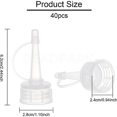 40Pcs PP Plastic Bottle Replacement Caps KY-BC0001-22-1