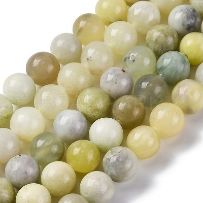 Natural New Jade Beads Strands G-F591-16-10MM-1