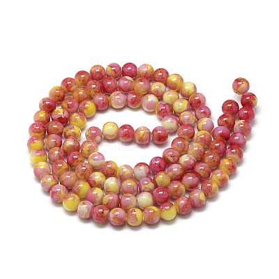 Baking Paint Glass Beads Strands DGLA-S115-8mm-S35-1