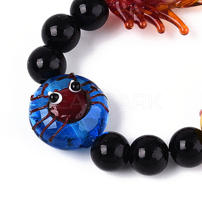 Handmade Lampwork Beads Strands LAMP-N028-08-1