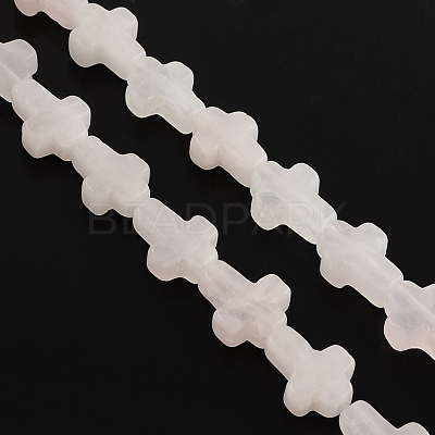 Natural Rose Quartz Bead Strands G-R185-8x12mm-19-1