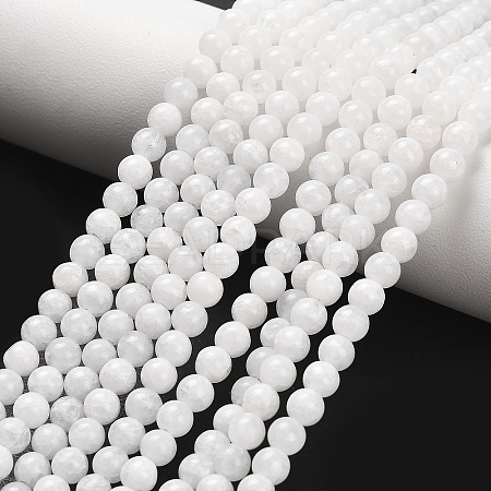 Natural White Jade Beads Strands GSR4mmC067-1