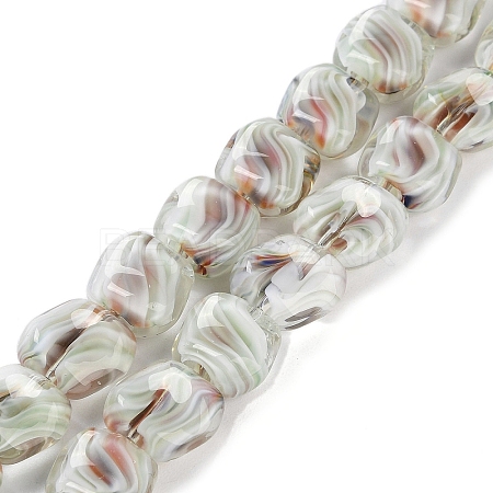 Handmade Milleflori Glass Beads Strands X-LAMP-M018-01A-03-1