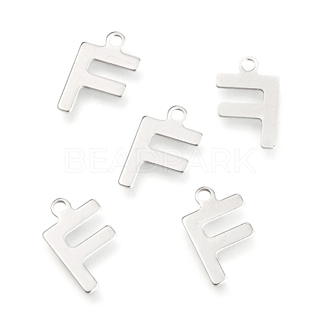 Non-Tarnish 201 Stainless Steel Charms STAS-C021-06P-F-1