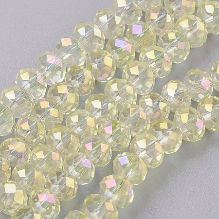 Electroplate Glass Beads Strands X-GLAA-K027-02AB-1