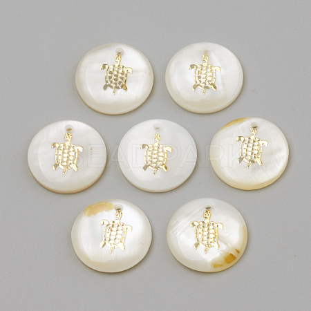 Freshwater Shell Pendants X-SHEL-Q010-005G-1