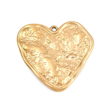 Textured 304 Stainless Steel Pendants STAS-D264-06G-G-1
