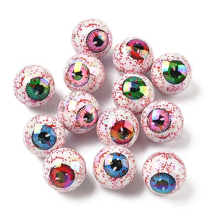 Printing & UV Plating Opaque Acrylic Beads OACR-Z035-07-1