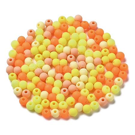 Frosted Opaque Acrylic Beads OACR-P019-01A-02-1