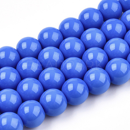 Opaque Solid Color Glass Beads Strands GLAA-T032-P4mm-11-1