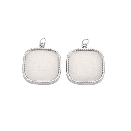 304 Stainless Steel Pendant Enamel Settings STAS-N097-129P-1
