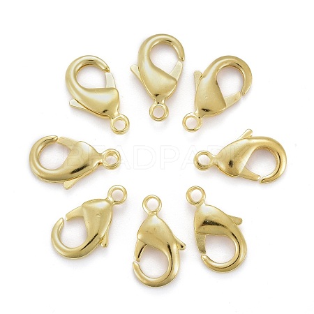 Brass Lobster Claw Clasps X-KK-903-G-NF-1