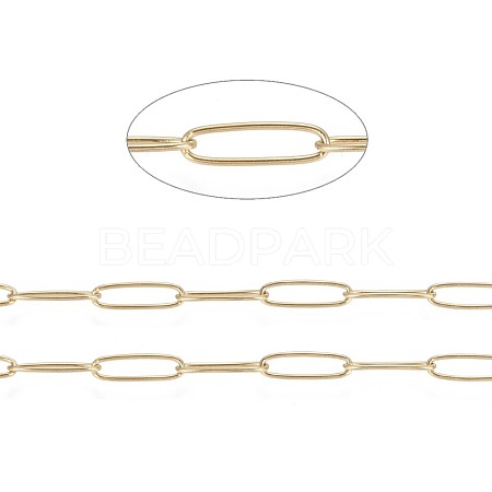 Ion Plating(IP) 304 Stainless Steel Paperclip Chains CHS-F010-01C-G-1