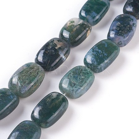 Natural Moss Agate Beads Strands G-I231-06-1
