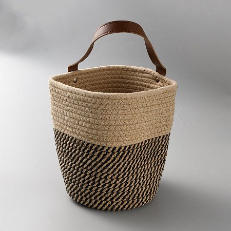 Woven Cotton Storage Baskets AJEW-WH20054-010E-1