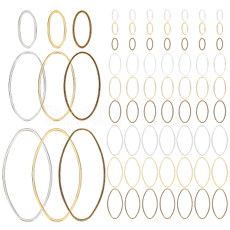 270Pcs 9 Styles Brass Linking Rings KK-OC0001-50-1