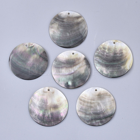 Black Lip Shell Pendants SSHEL-S251-36F-1