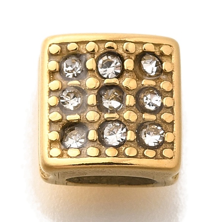304 Stainless Steel Rhinestone Beads STAS-G350-21G-1