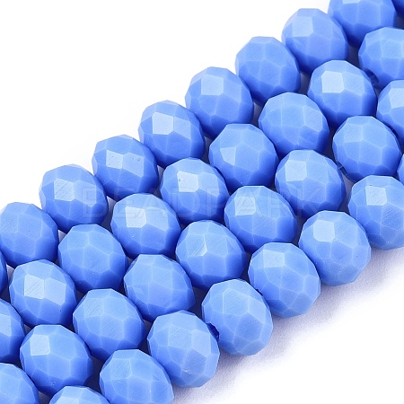 Opaque Solid Color Imitation Jade Glass Beads Strands LS-EGLA-A044-P8mm-D17-1