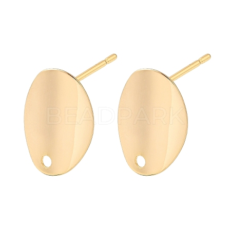 Brass Stud Earring Findings KK-P340-16G-1